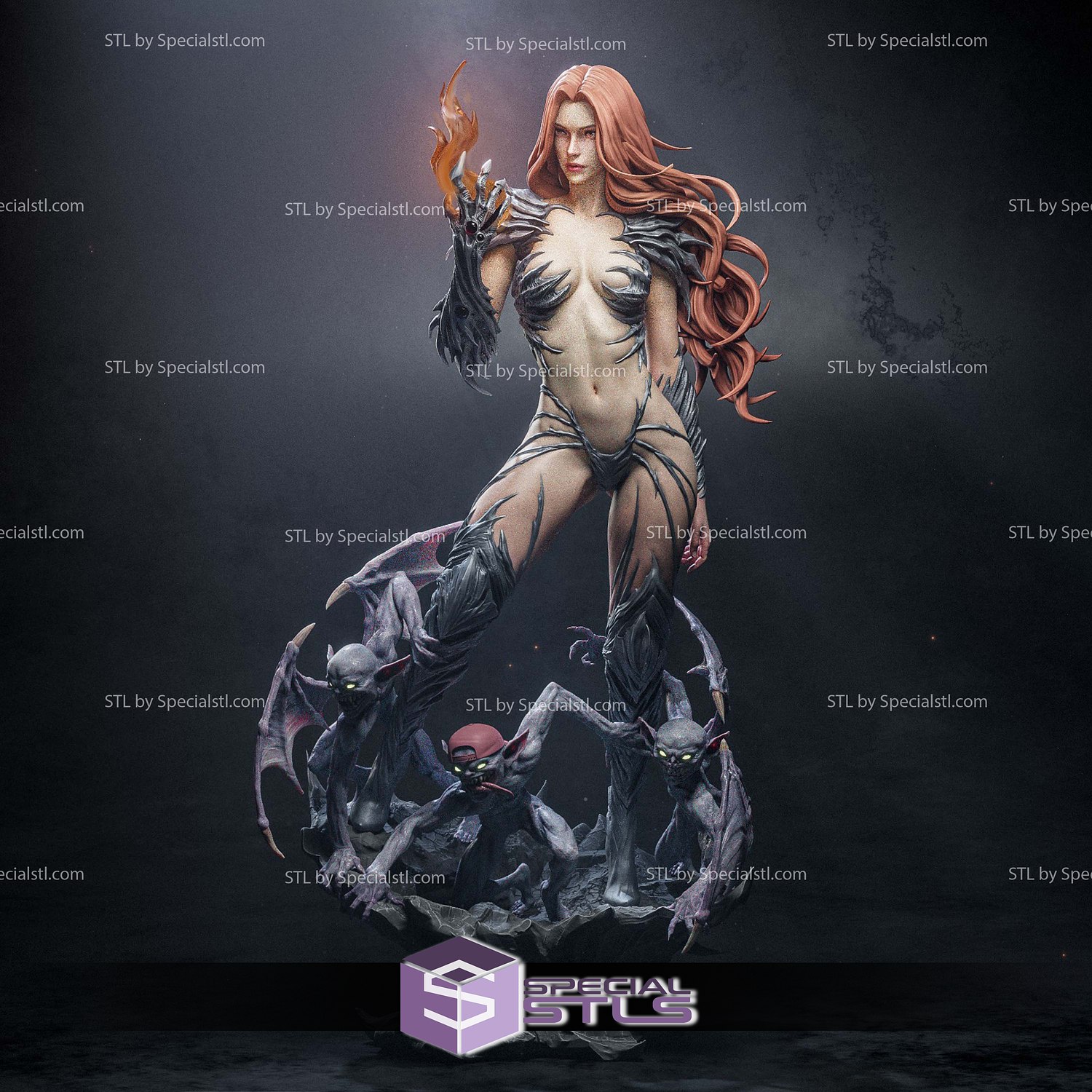 Sara Pezzini Witchblade Fire 3D Printer Files STL Model — view 4