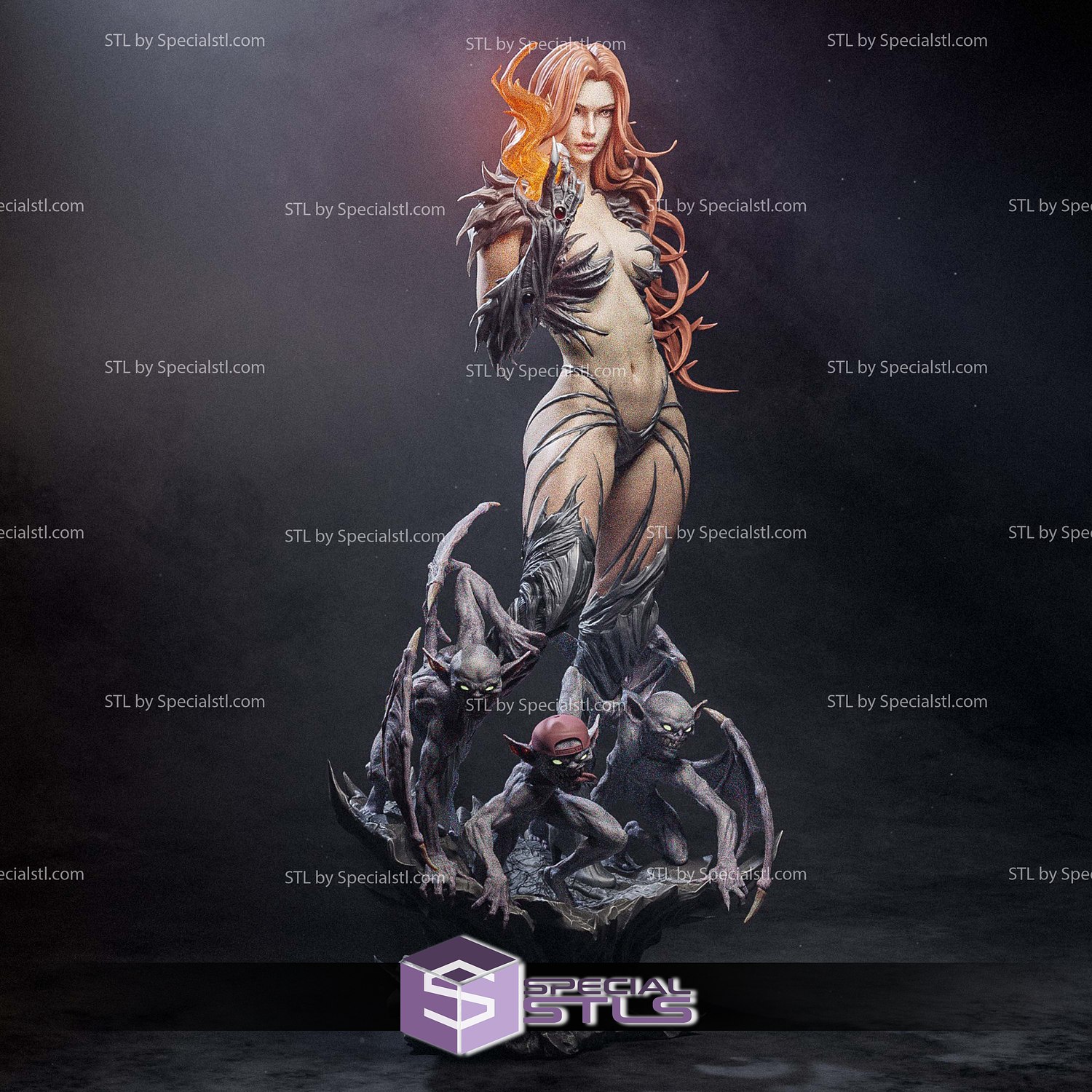 Sara Pezzini Witchblade Fire 3D Printer Files STL Model — view 5