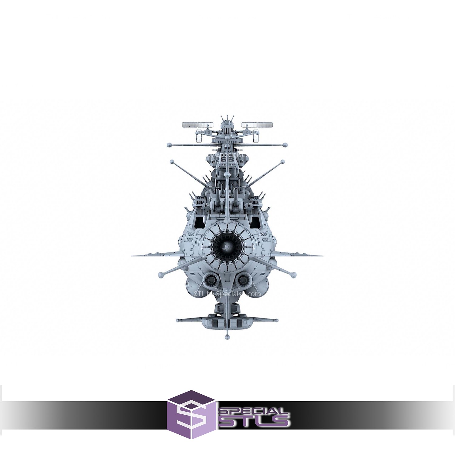 Space Battleship Yamato 2199 3D Printer Files STL Model — view 4