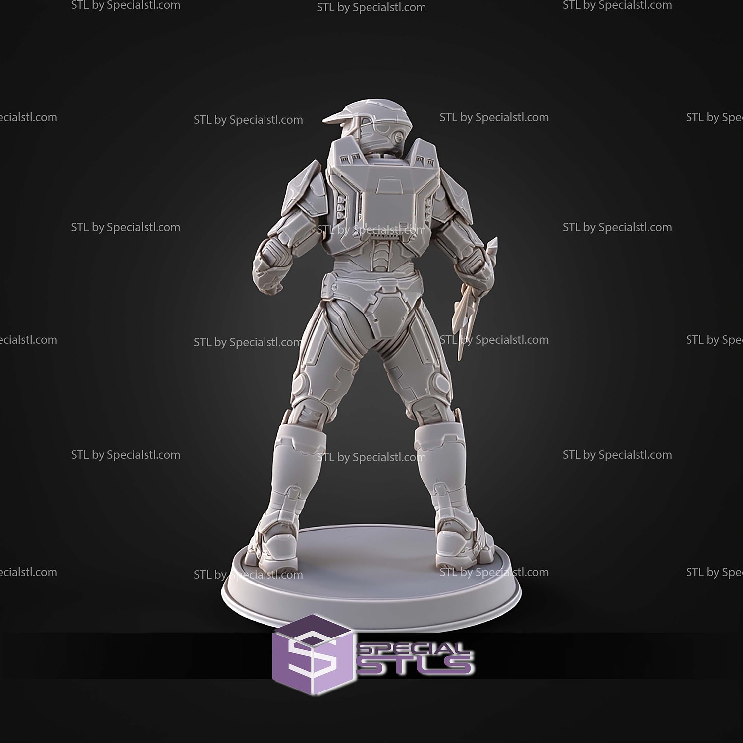 Campaign Evolved Master Chief Pose 2 STL Files 3D Model — view 2