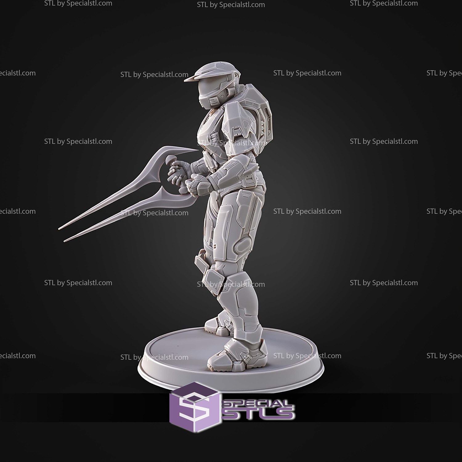 Campaign Evolved Master Chief Pose 2 STL Files 3D Model — view 4