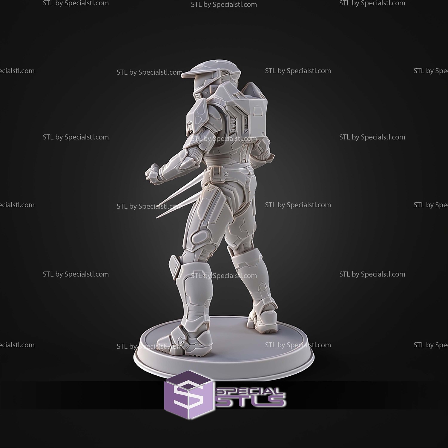 Campaign Evolved Master Chief Pose 2 STL Files 3D Model — view 5