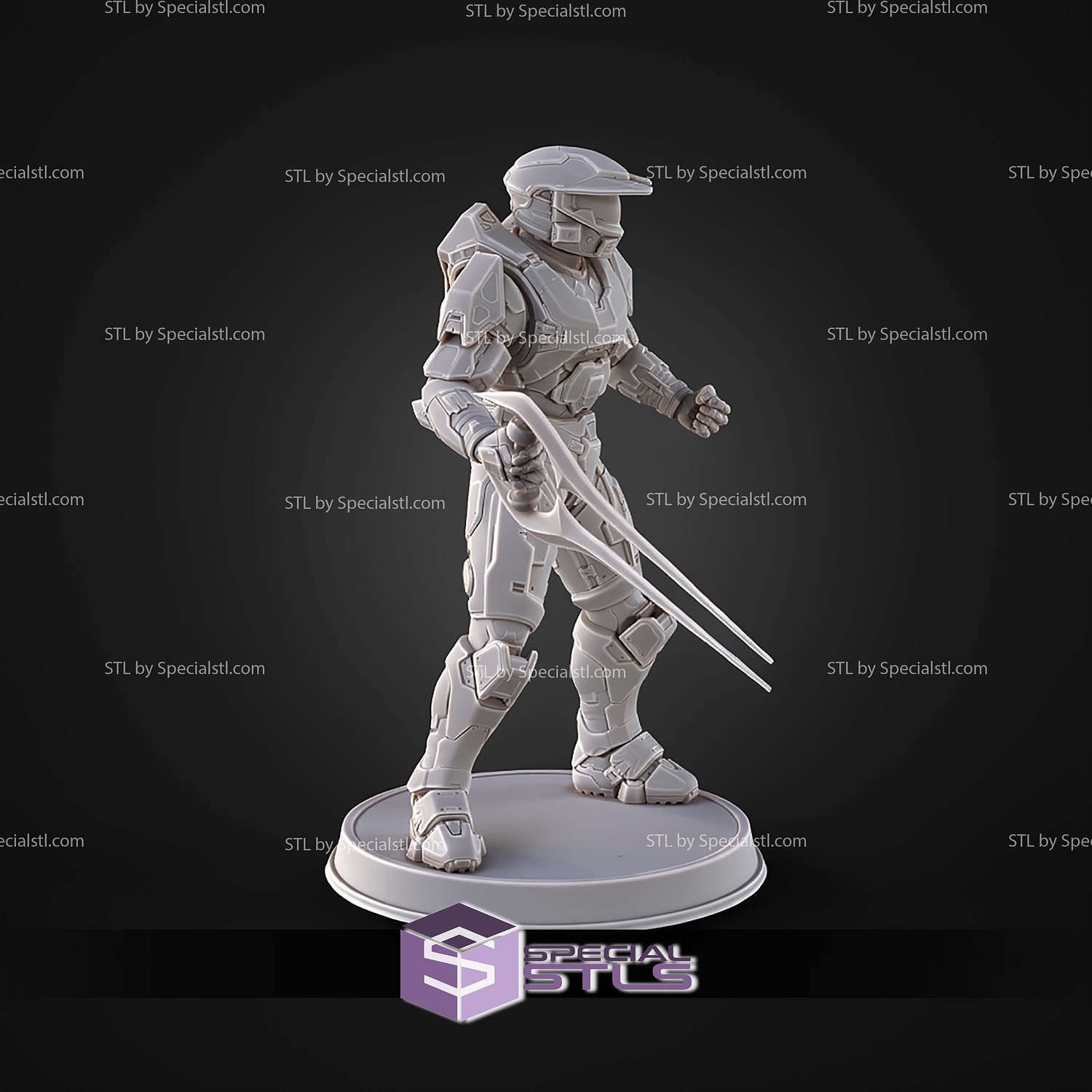 Campaign Evolved Master Chief Pose 2 STL Files 3D Model — view 6