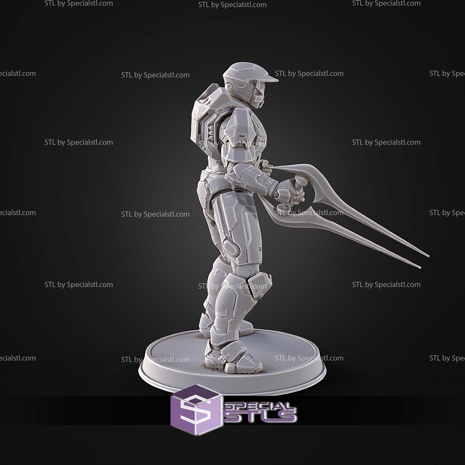 Campaign Evolved Master Chief Pose 2 STL Files 3D Model — view 7