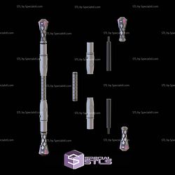 Cosplay STL Files Marvel Rivals Gambit Collapsing Staff 3D Model