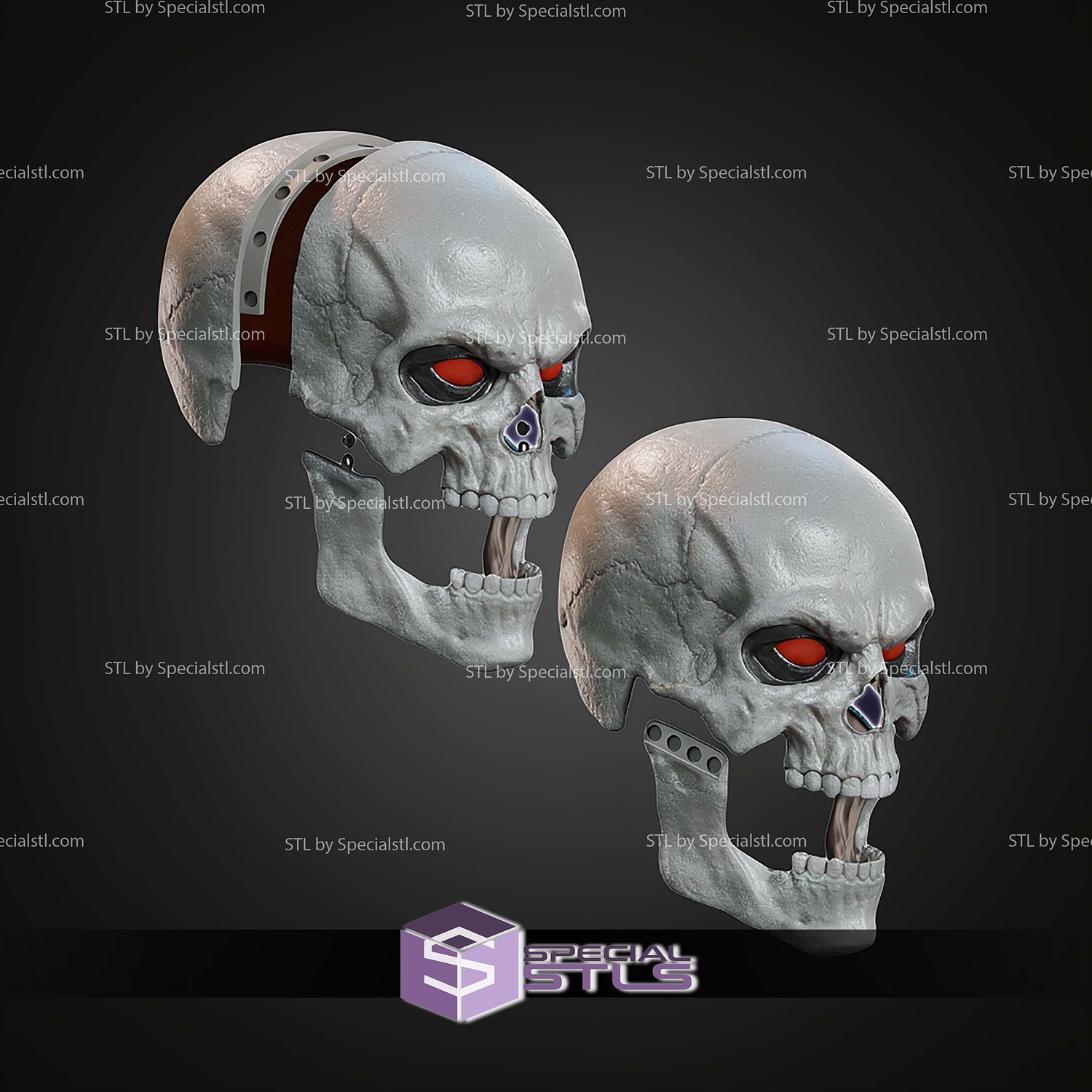 Cosplay STL Files Skeletor Mask 3D Model — view 7