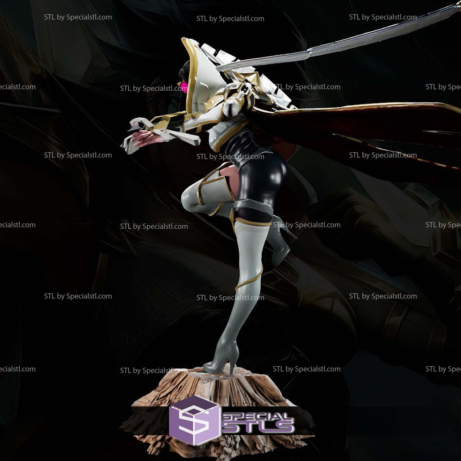 Sentinel Vayne League of Legends STL Files 3D Model — view 2