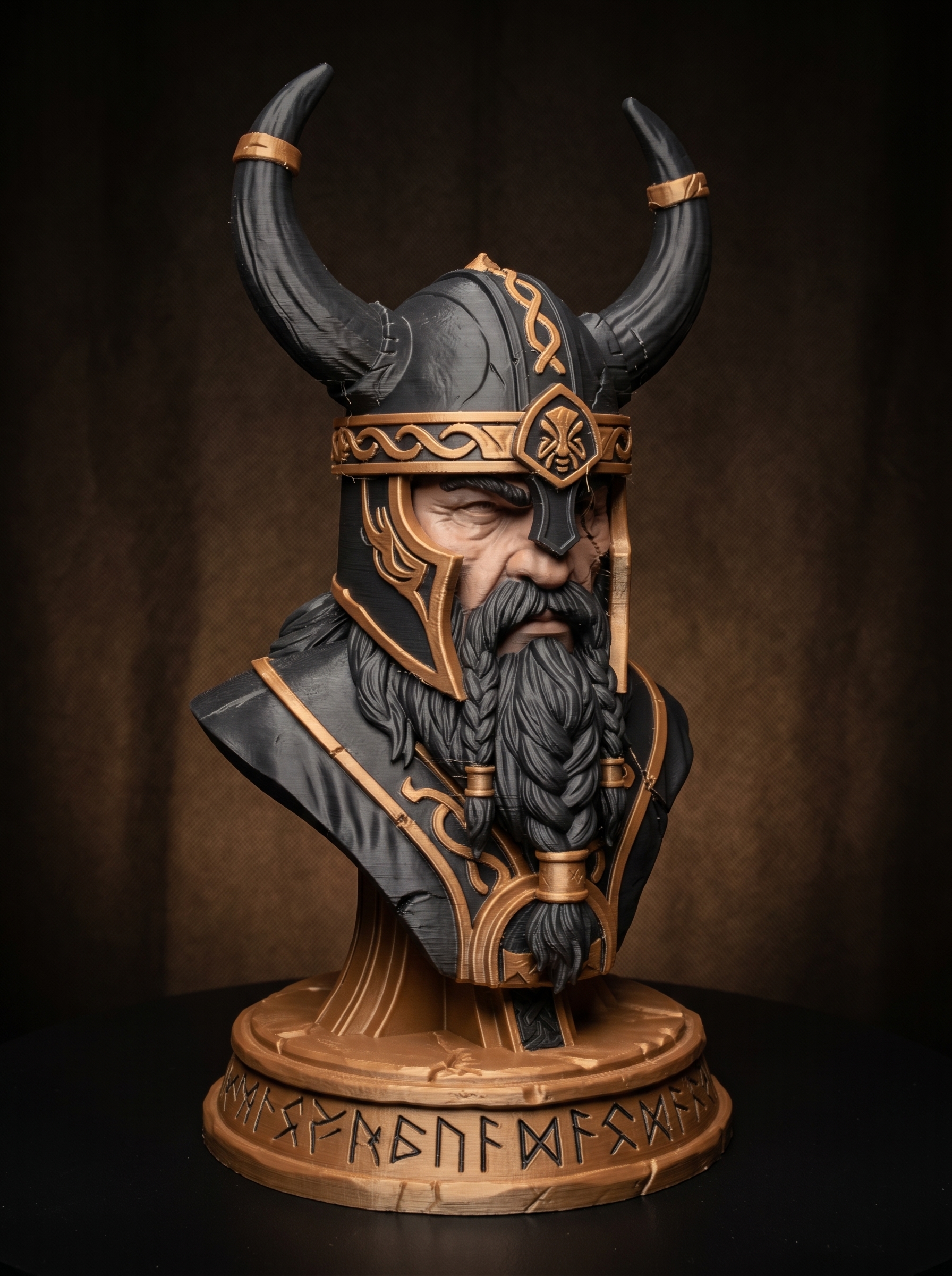 Viking Warrior Bust 3MF | Norse Multi-Color | RuneBase 3D Model