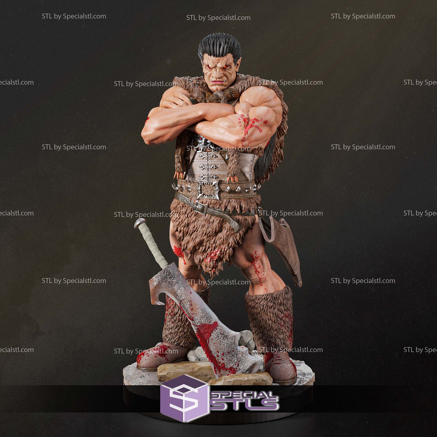 Zodd Berserk Standalone STL Files 3D Model — view 2