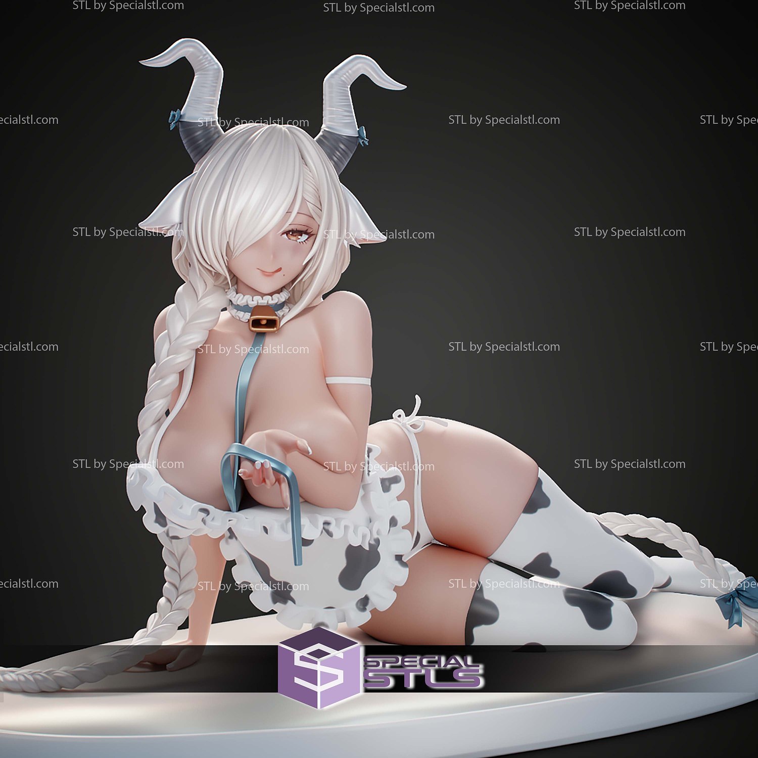 Owari Azur Lane Cow Girl 3D Print Files STL Model — view 4