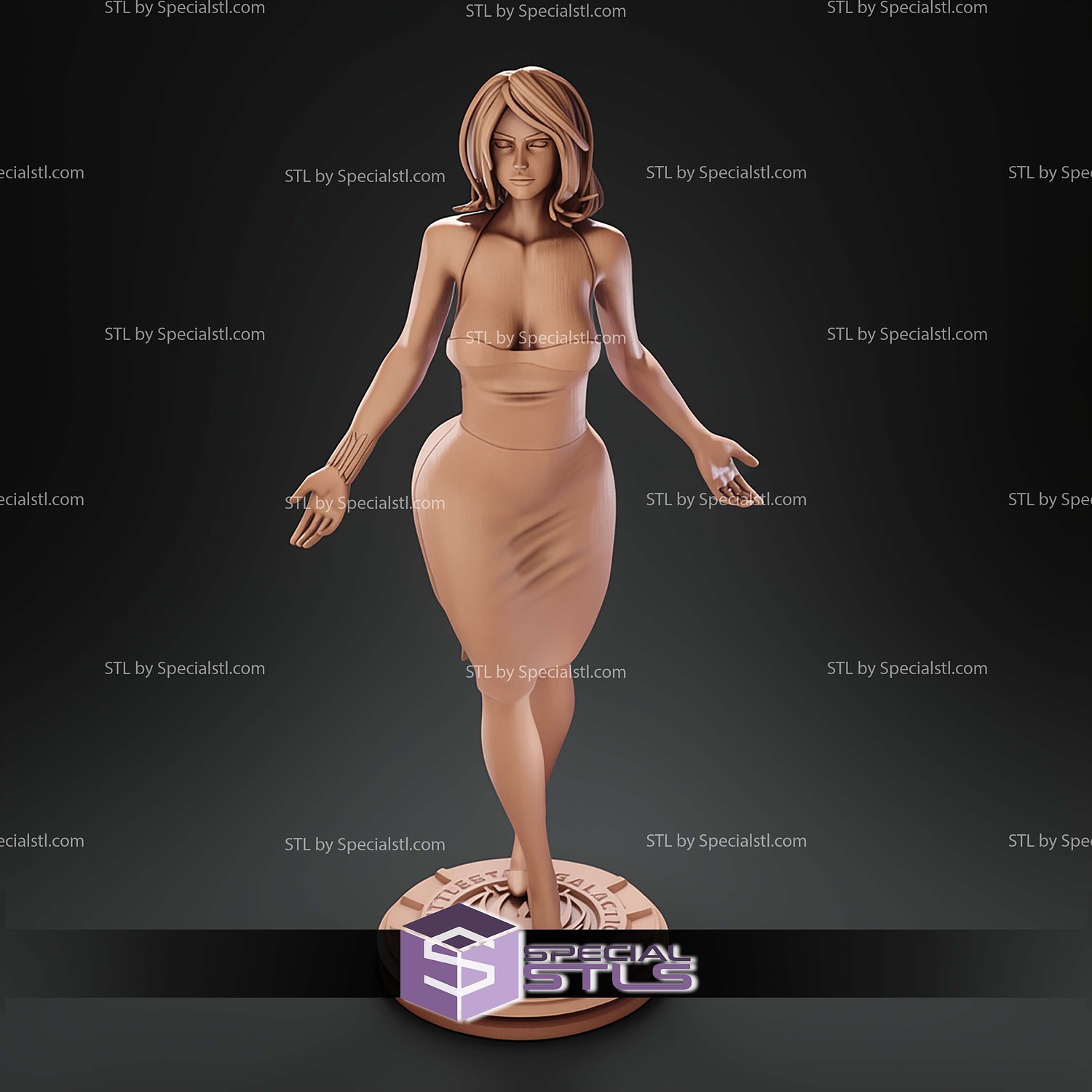 Six The Cylon Infiltrator Battlestar Galactica STL Files 3D Model — view 6