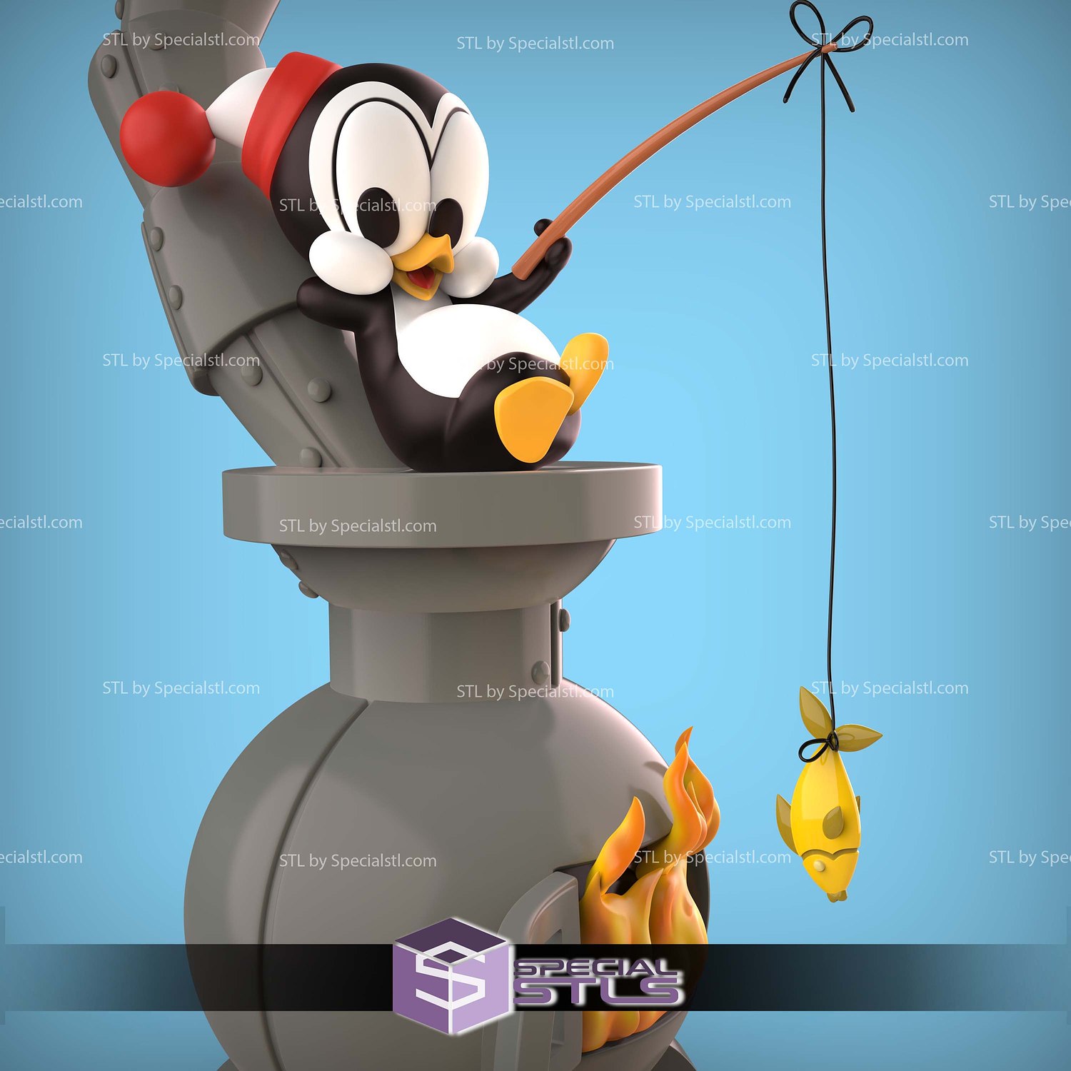 Chilly Willy Sculptures 3D Printing STL Model — view 2