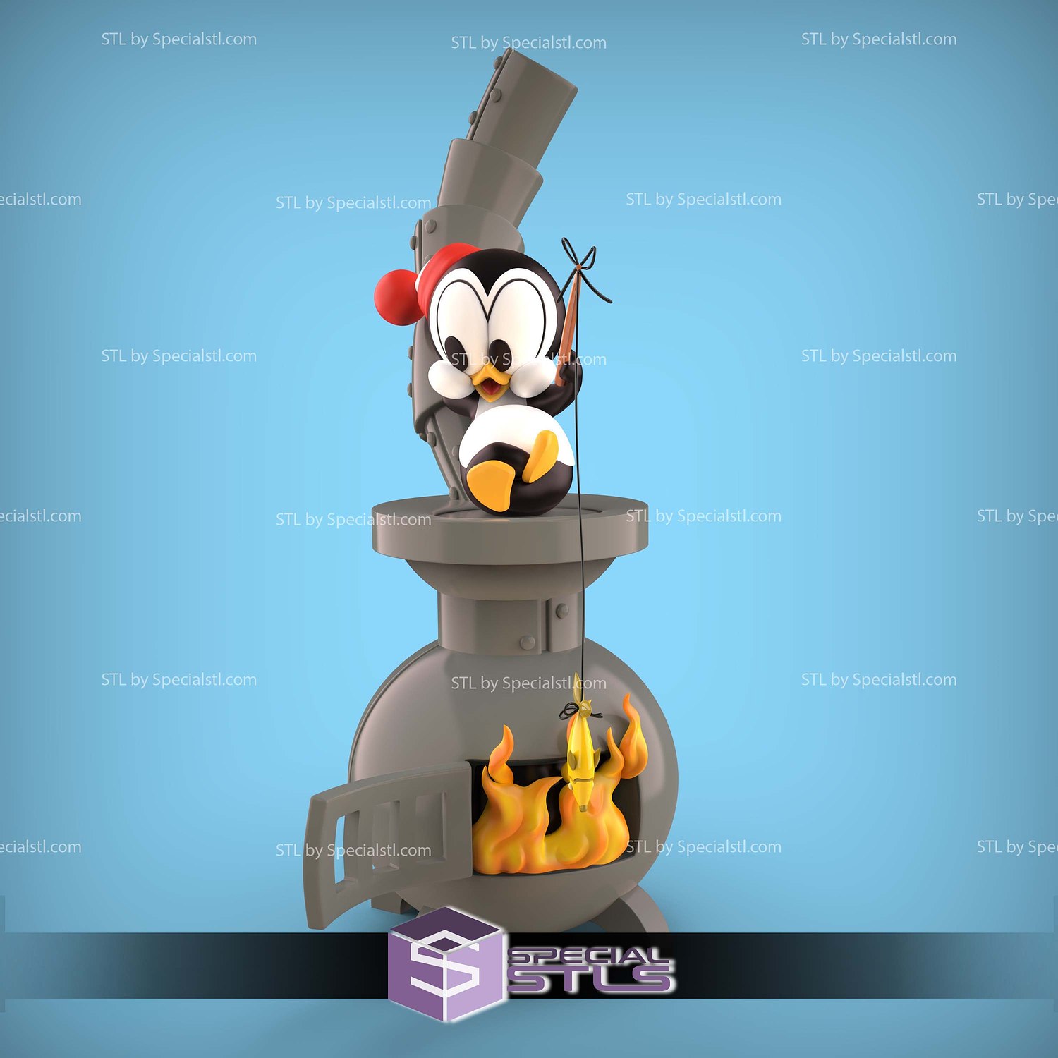 Chilly Willy Sculptures 3D Printing STL Model — view 3