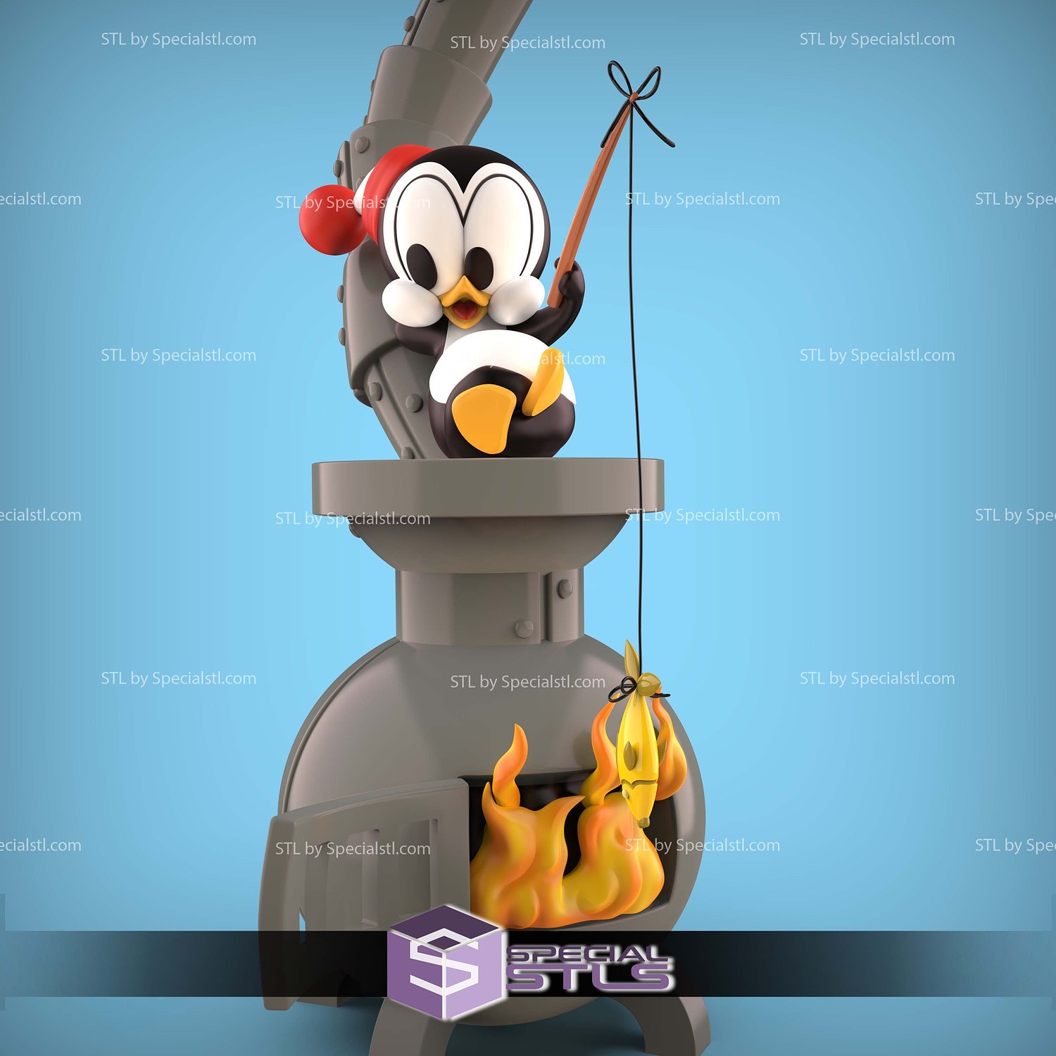 Chilly Willy Sculptures 3D Printing STL Model — view 4