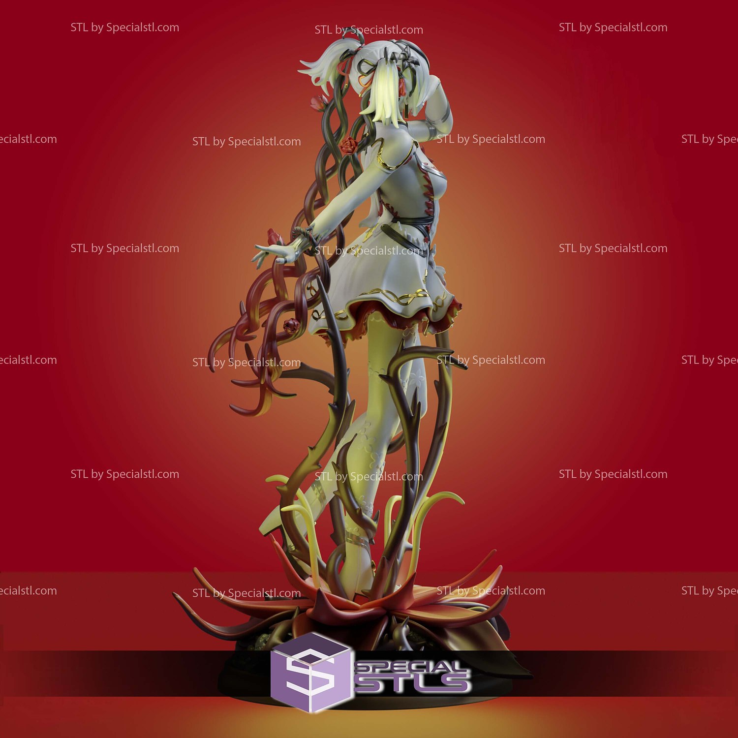 Camellya Wuthering Waves Sculptures 3D Printing STL Model — view 3