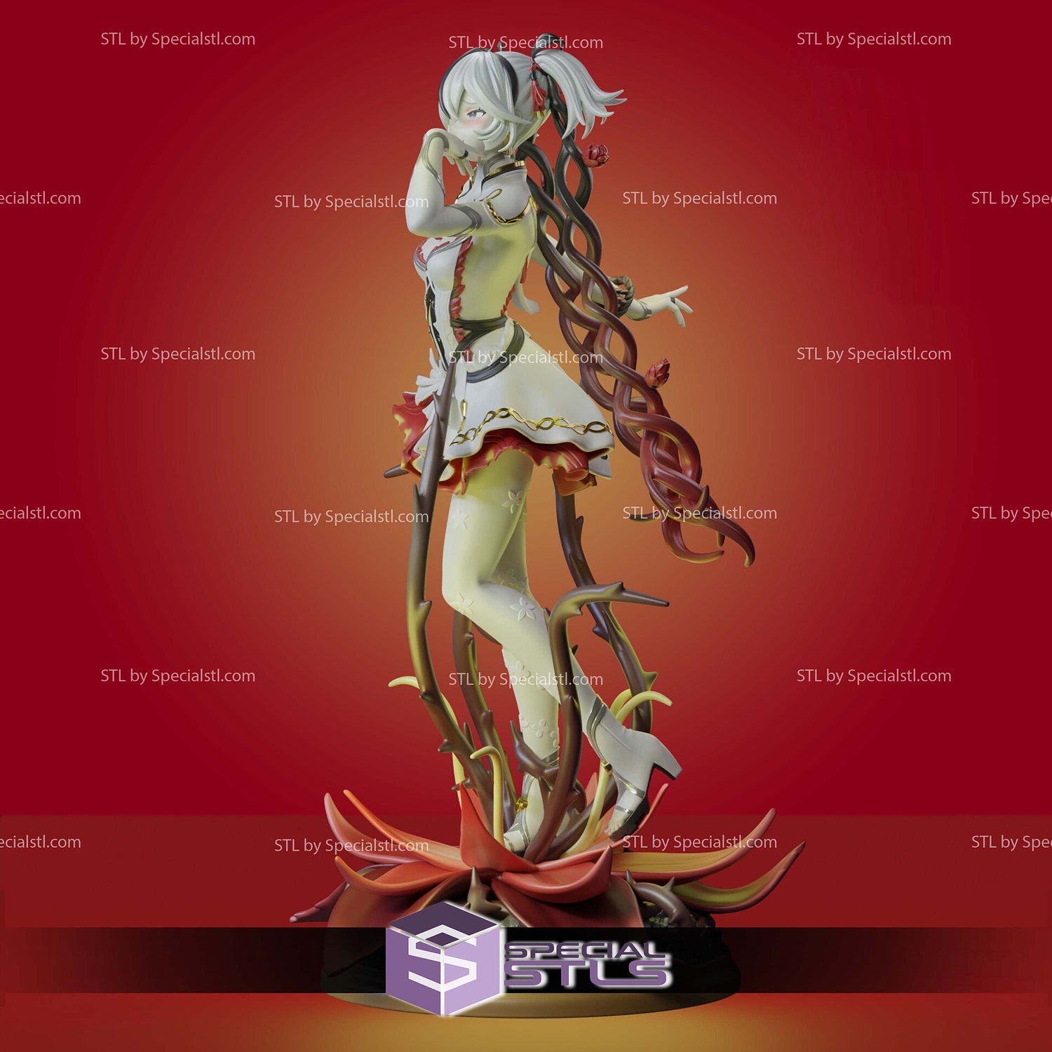 Camellya Wuthering Waves Sculptures 3D Printing STL Model — view 4