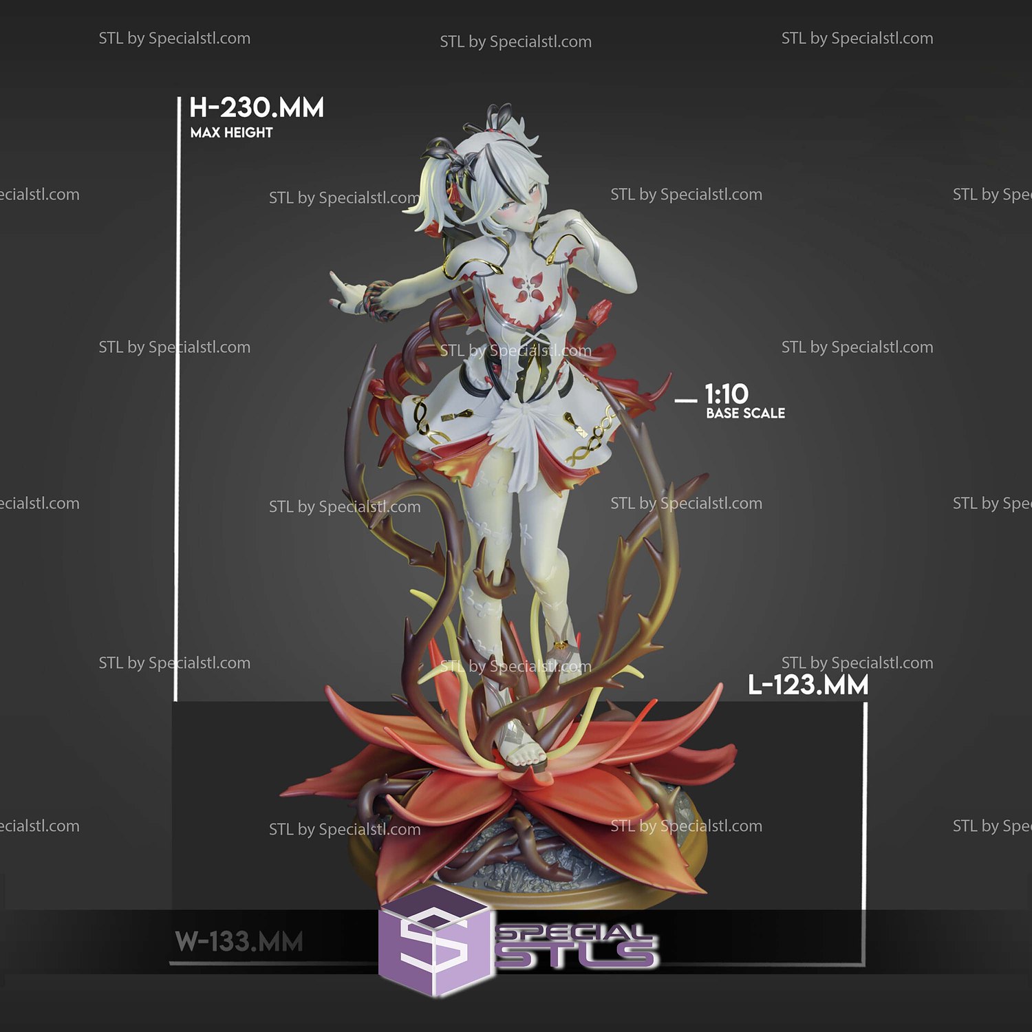 Camellya Wuthering Waves Sculptures 3D Printing STL Model — view 6