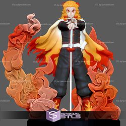 Rengoku Red Flame Basic 3D Printer Files STL Model
