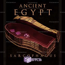 Egyptian Sarcophagus Storage Box STL Files 3D Model