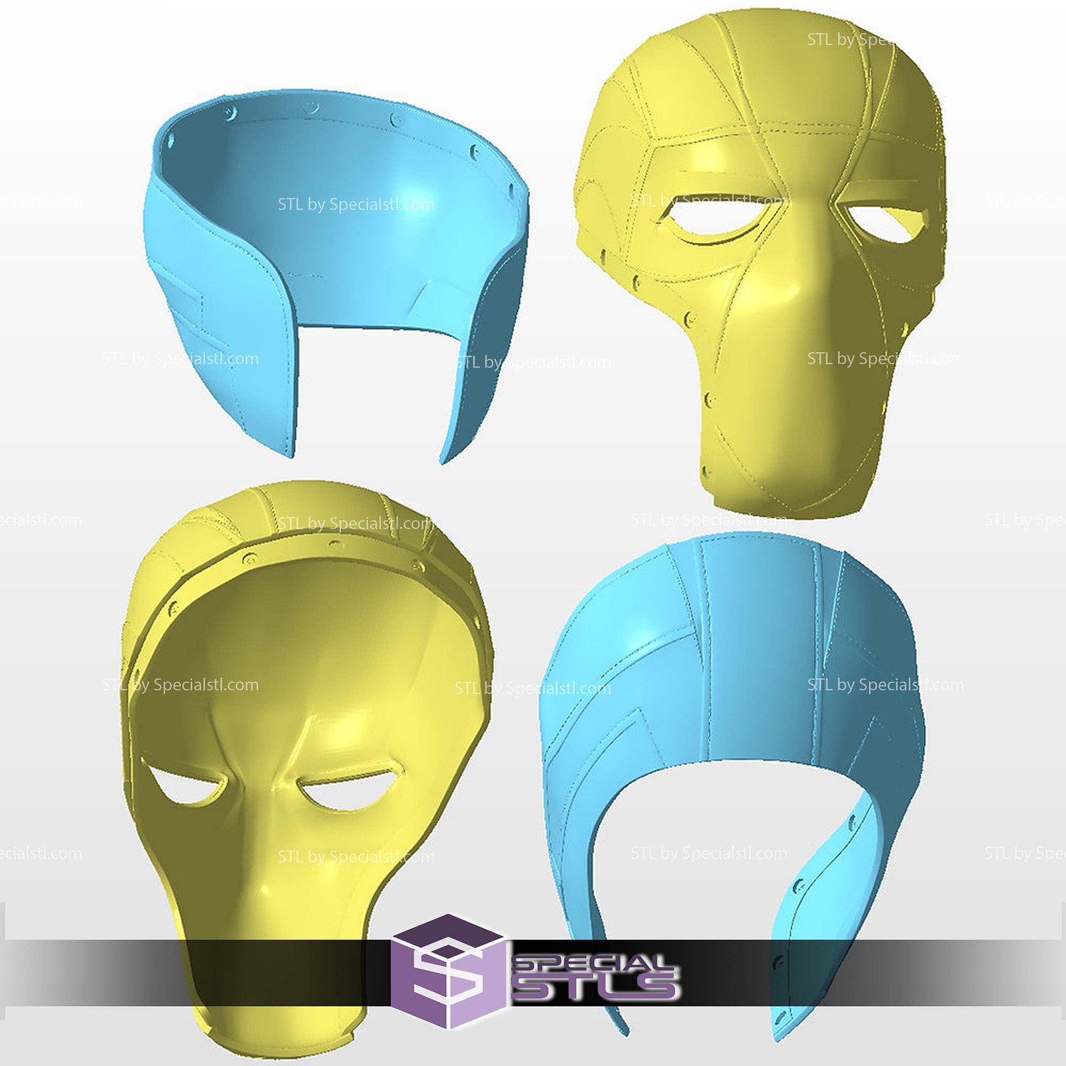 Cosplay STL Files White Tiger Helmet Daredevil Born Again 3D Model — view 2