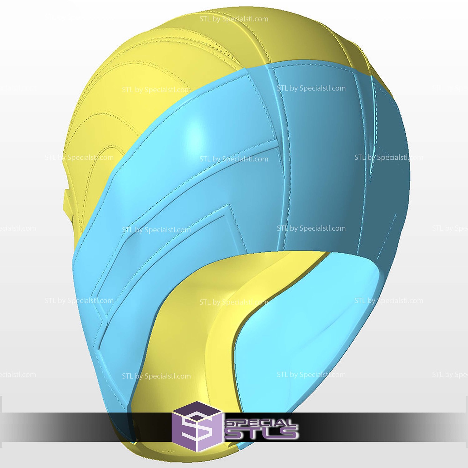 Cosplay STL Files White Tiger Helmet Daredevil Born Again 3D Model — view 5