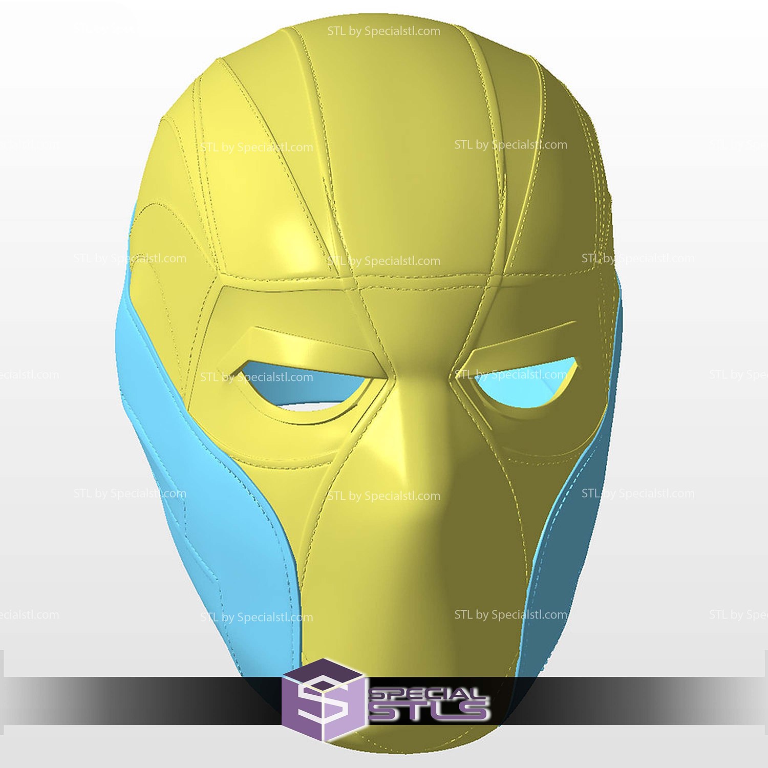 Cosplay STL Files White Tiger Helmet Daredevil Born Again 3D Model — view 6