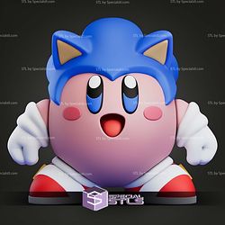 Kirby Sonic Super Smash STL Files 3D Model