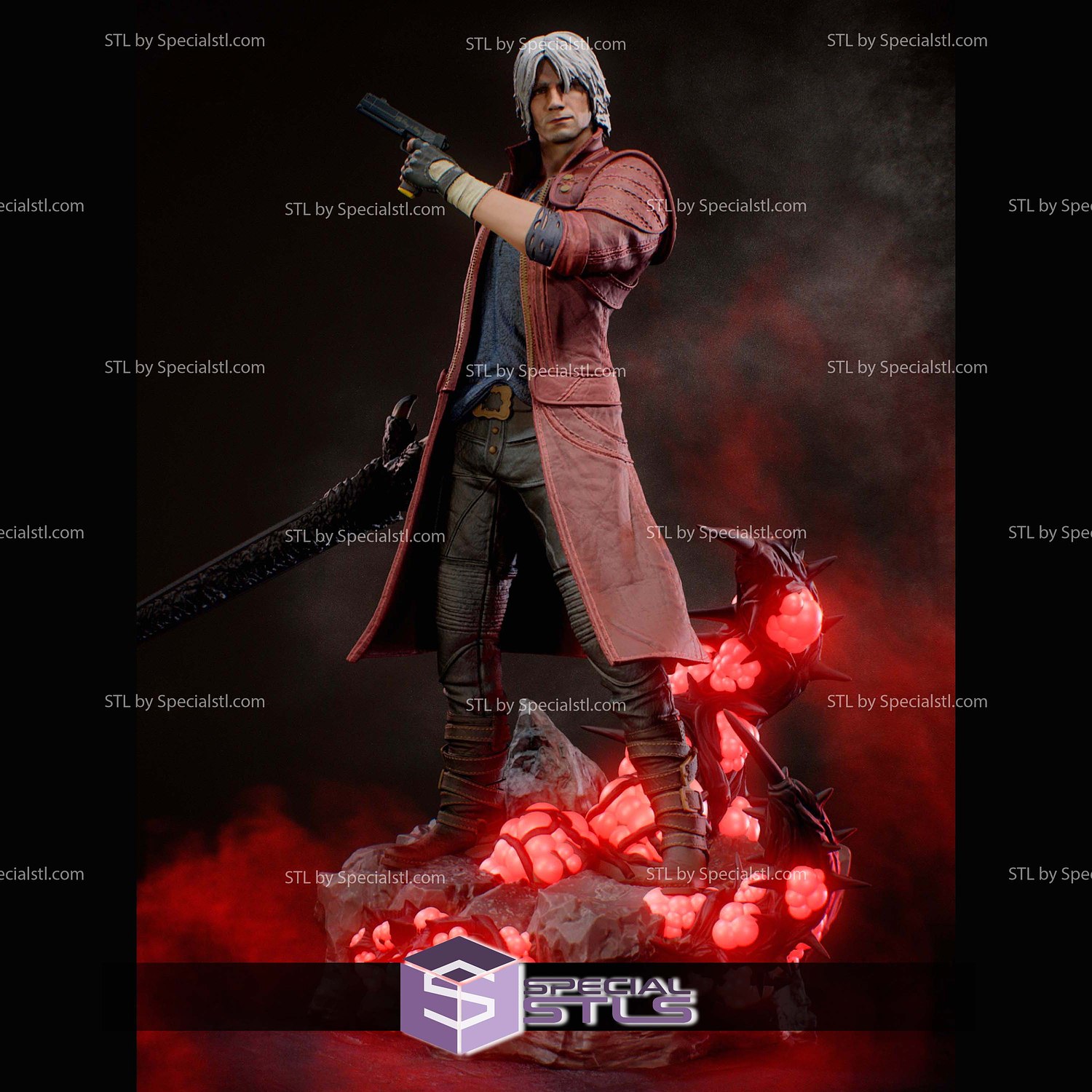 Dante Devil May Cry 5 Gun STL Files 3D Model — view 2