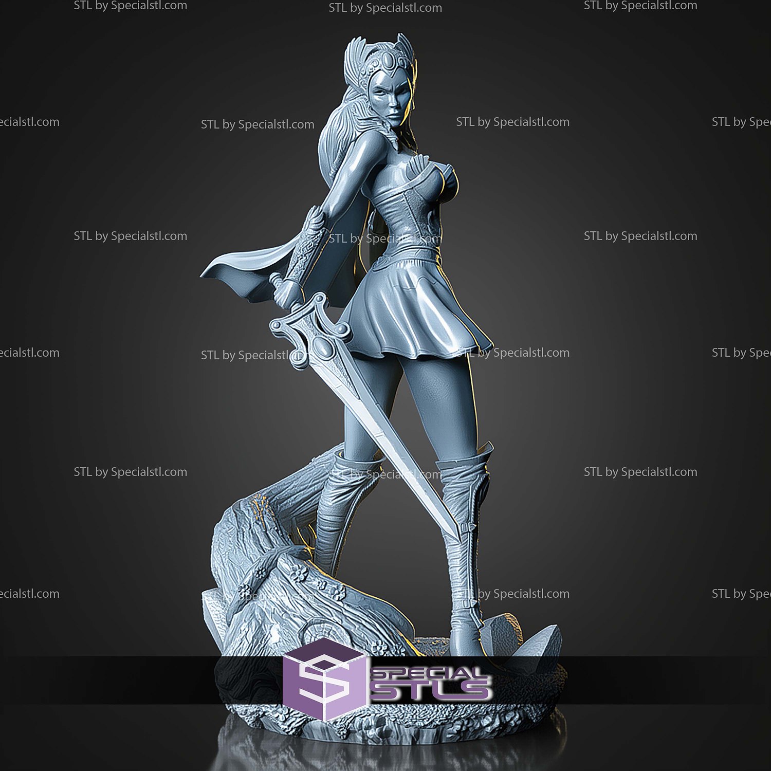 She Ra Princess Of Power 210mm STL Files 3D Model — view 2