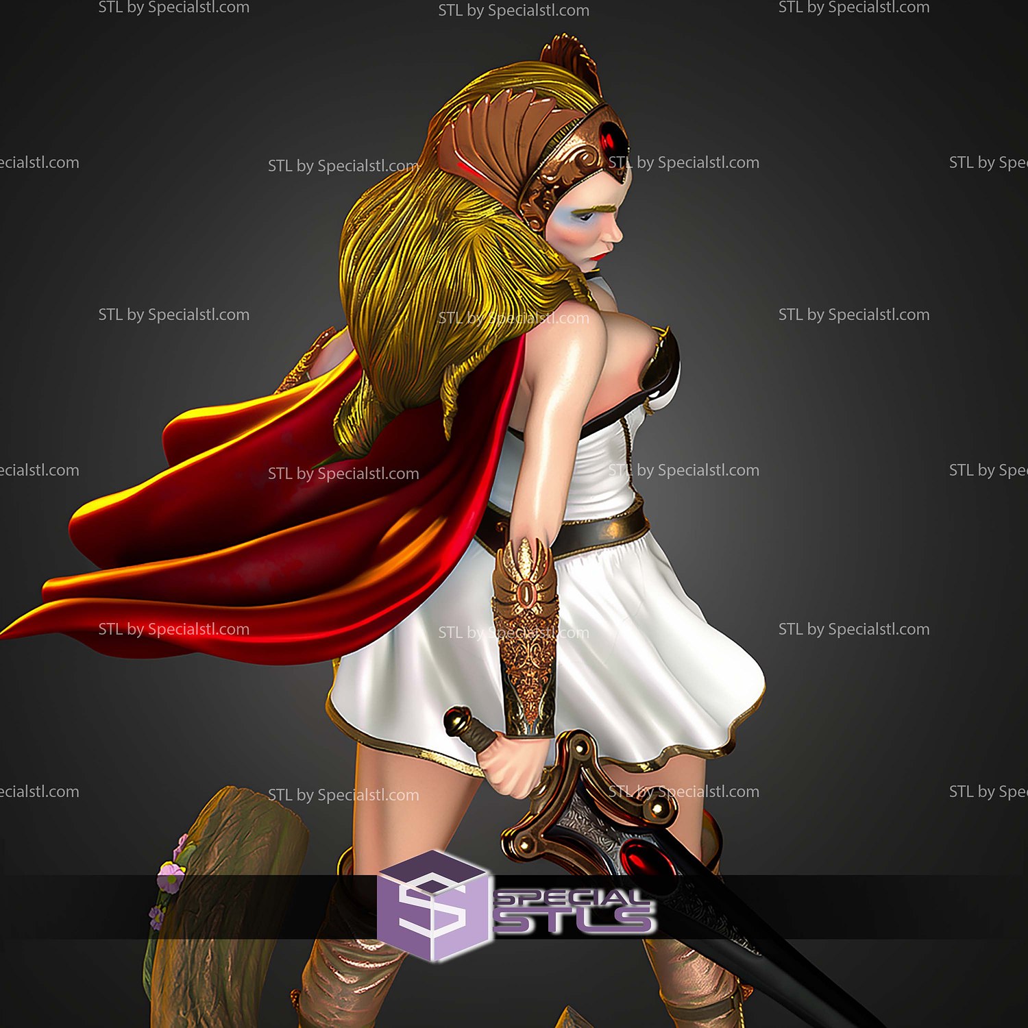 She Ra Princess Of Power 210mm STL Files 3D Model — view 3