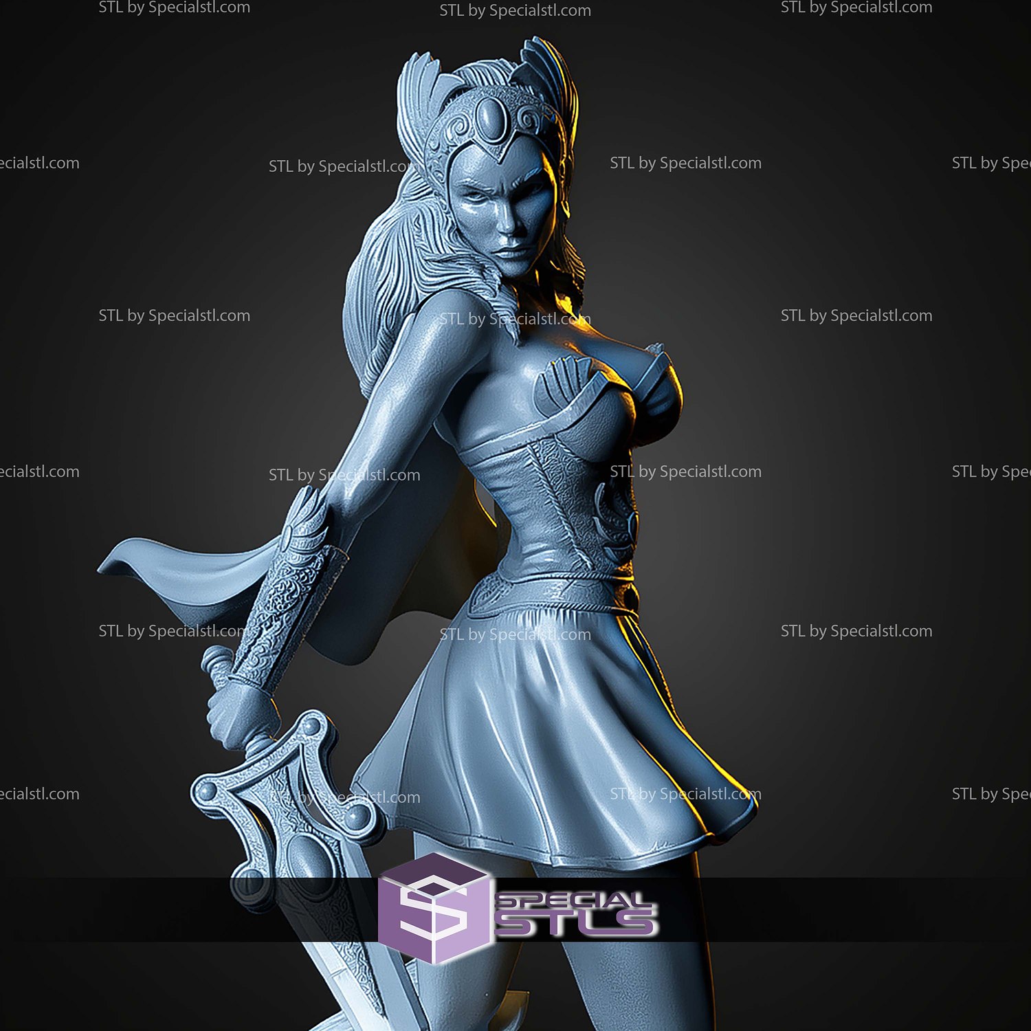 She Ra Princess Of Power 210mm STL Files 3D Model — view 5