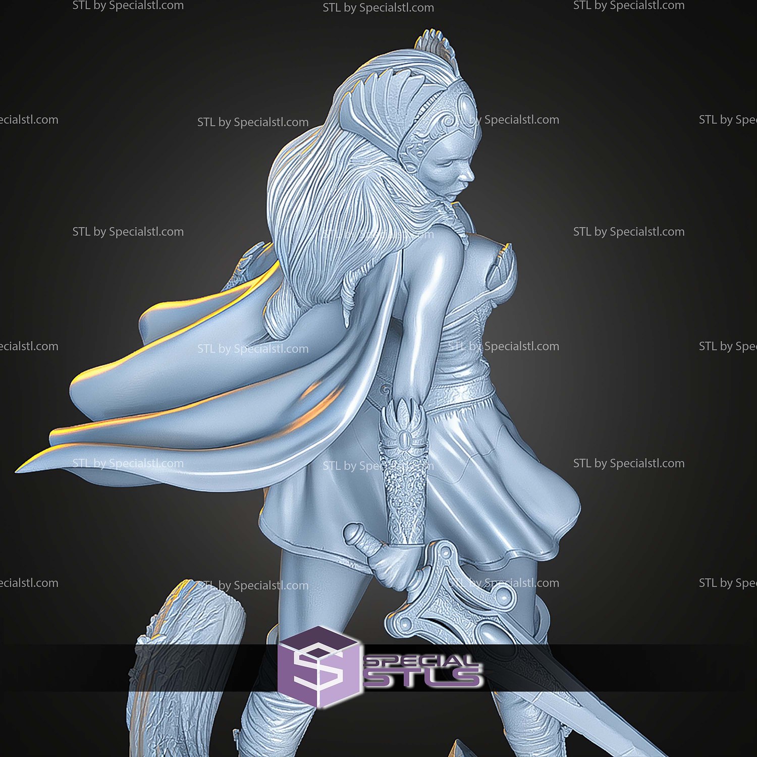 She Ra Princess Of Power 210mm STL Files 3D Model — view 7