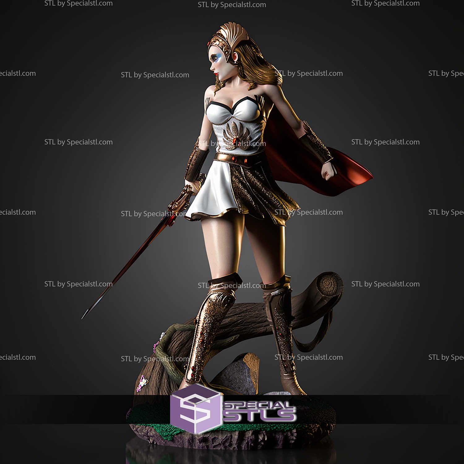 She Ra Princess Of Power 210mm STL Files 3D Model — view 8