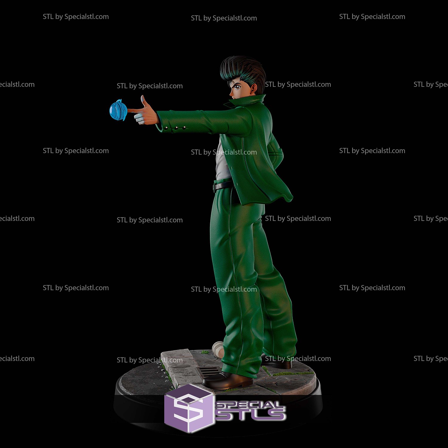 Yusuke Urameshi Yu Yu Hakusho STL Files 3D Model — view 2
