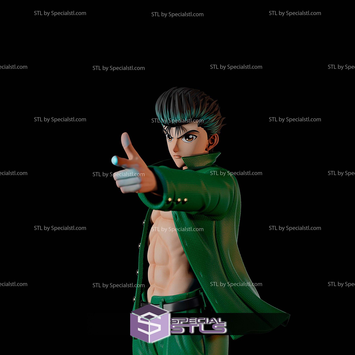 Yusuke Urameshi Yu Yu Hakusho STL Files 3D Model — view 3