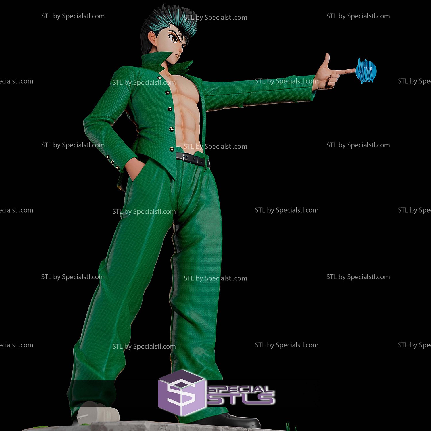 Yusuke Urameshi Yu Yu Hakusho STL Files 3D Model — view 5