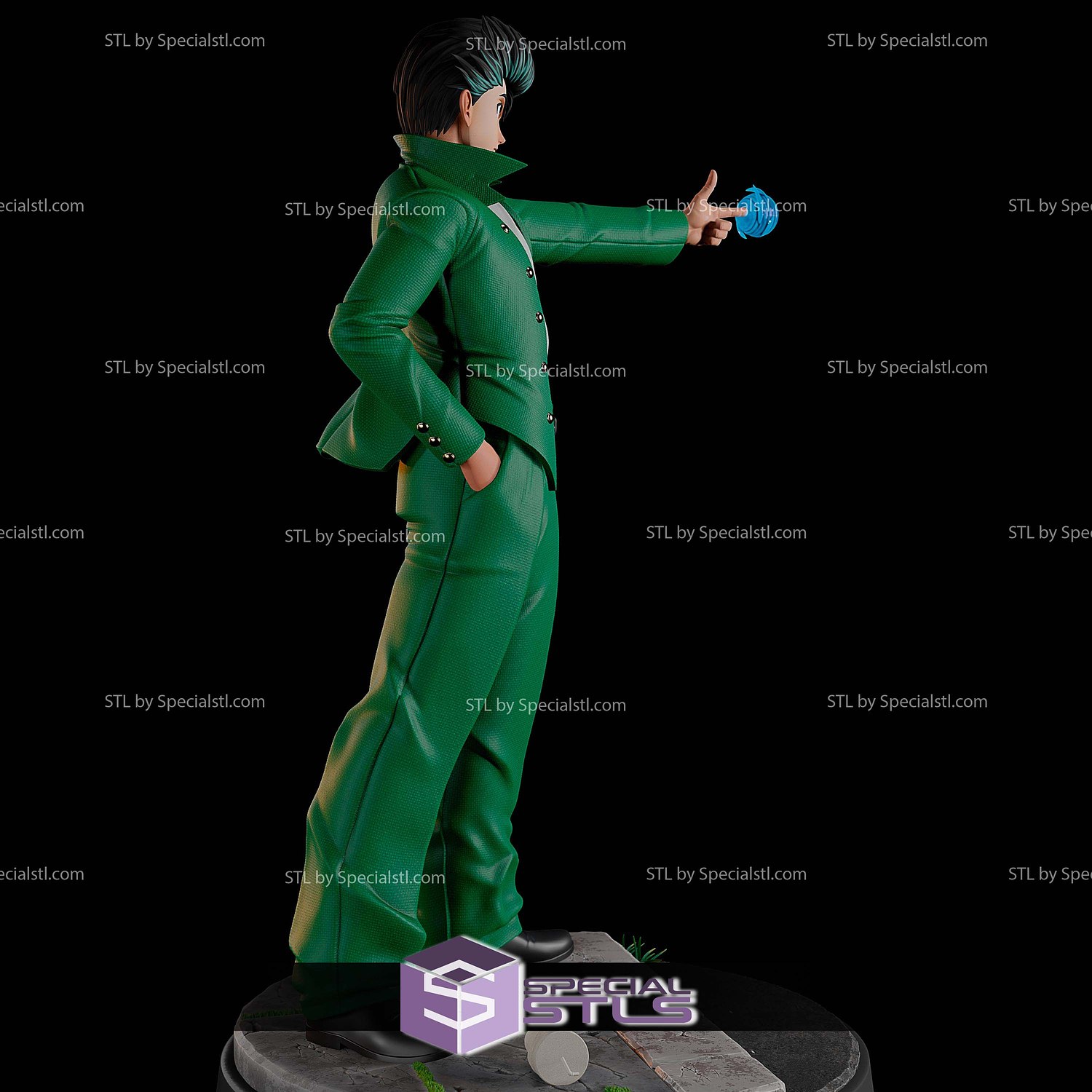 Yusuke Urameshi Yu Yu Hakusho STL Files 3D Model — view 7