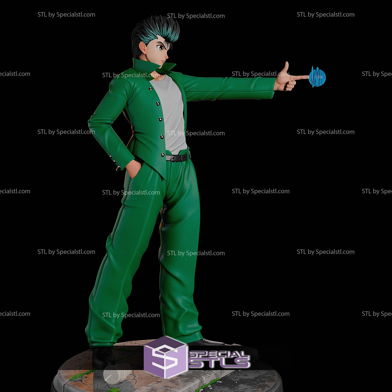 Yusuke Urameshi Yu Yu Hakusho STL Files 3D Model — view 8