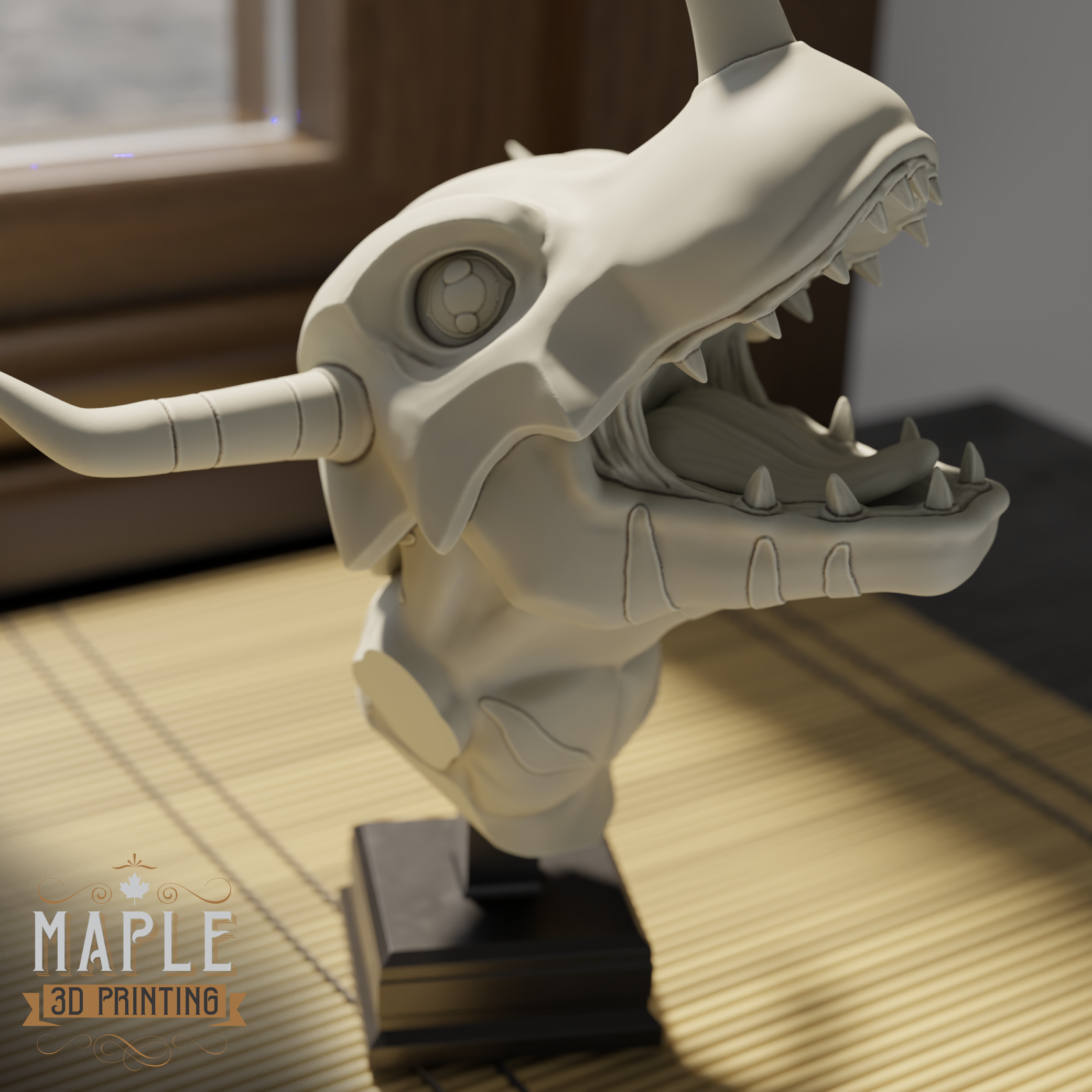 Greymon Bust - Digimon 3D STL Model