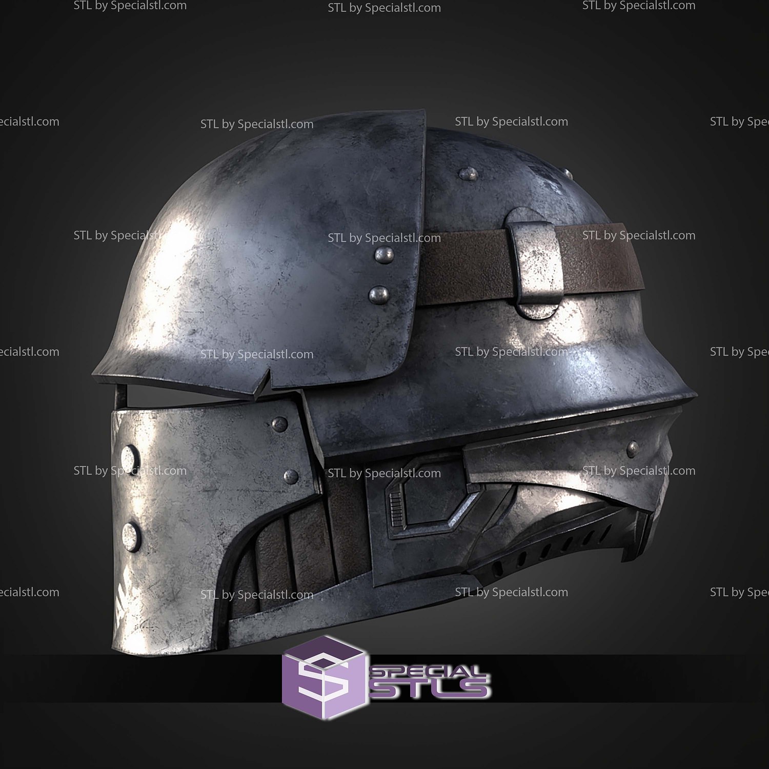 Cosplay STL Files Hell Divers 2 Bulwark Helmet 3D Model — view 3