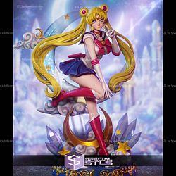 Sailor Moon Say Hi STL Files 3D Model