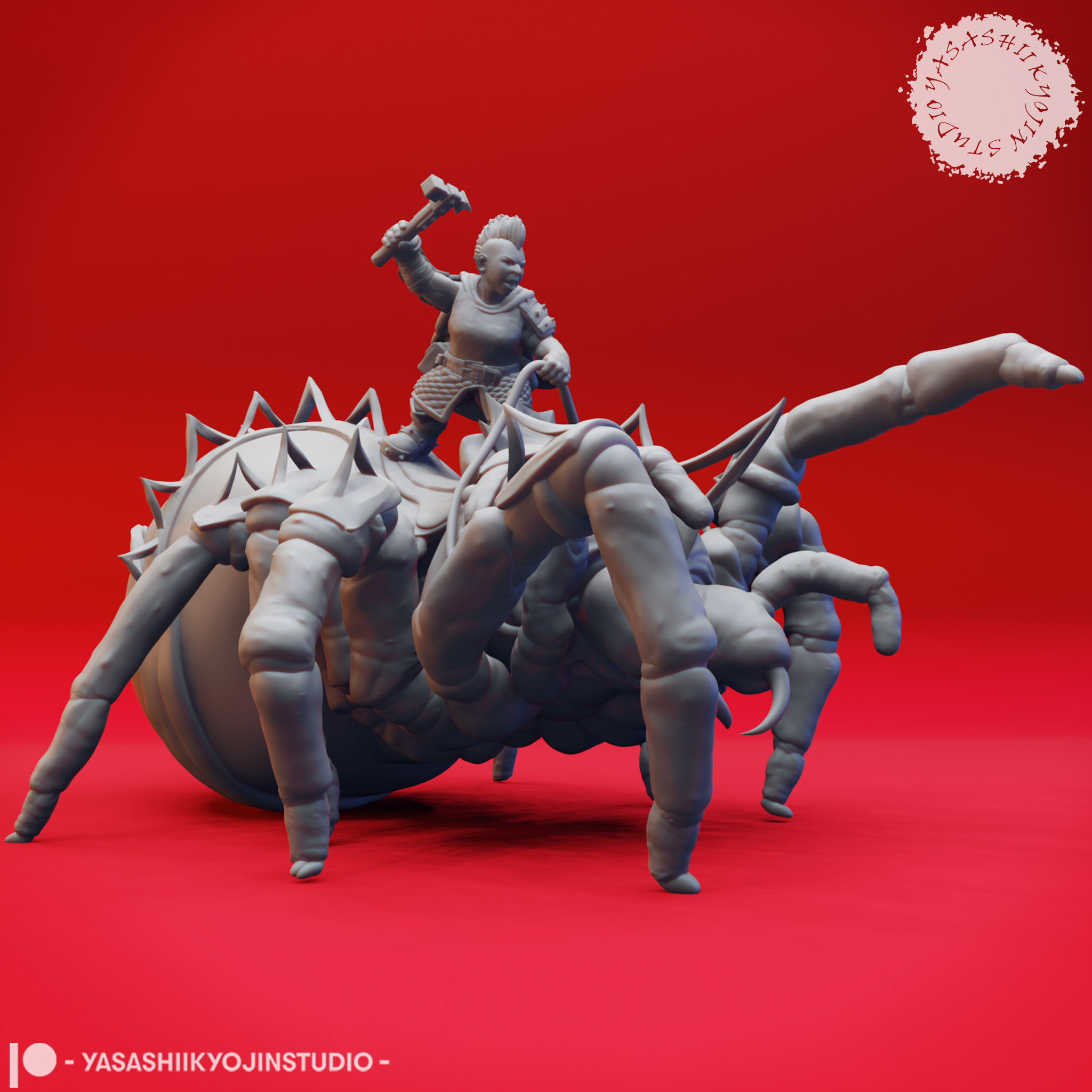 Battle Steeder (Female) - Tabletop Miniature (Pre-Supported) 3D STL Model