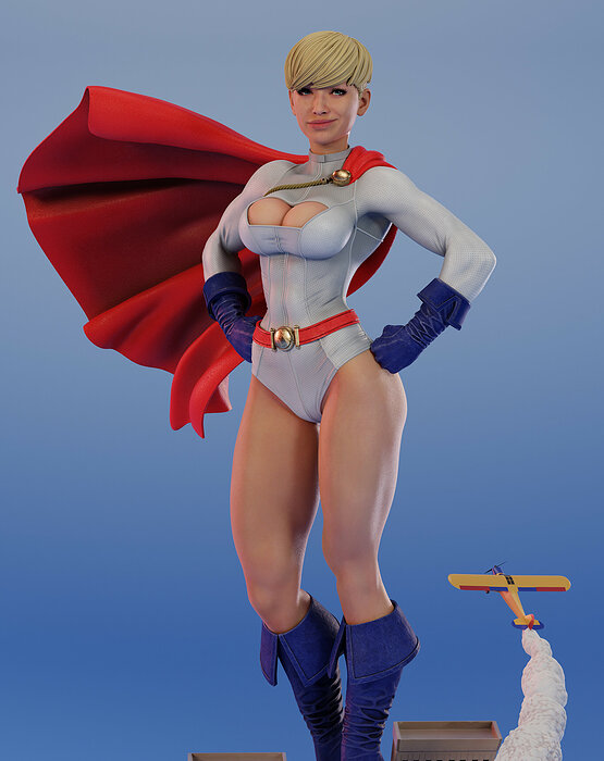 PowerGirl  by ES Monster 3D STL Model — view 4