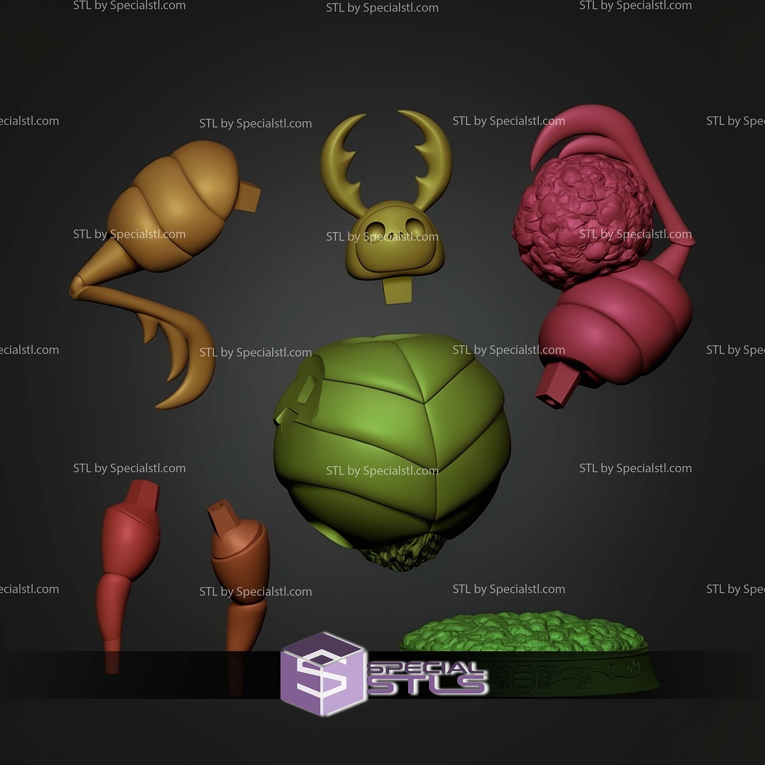 Dung Defender Hollow Knight 265mm STL Files 3D Model — view 2