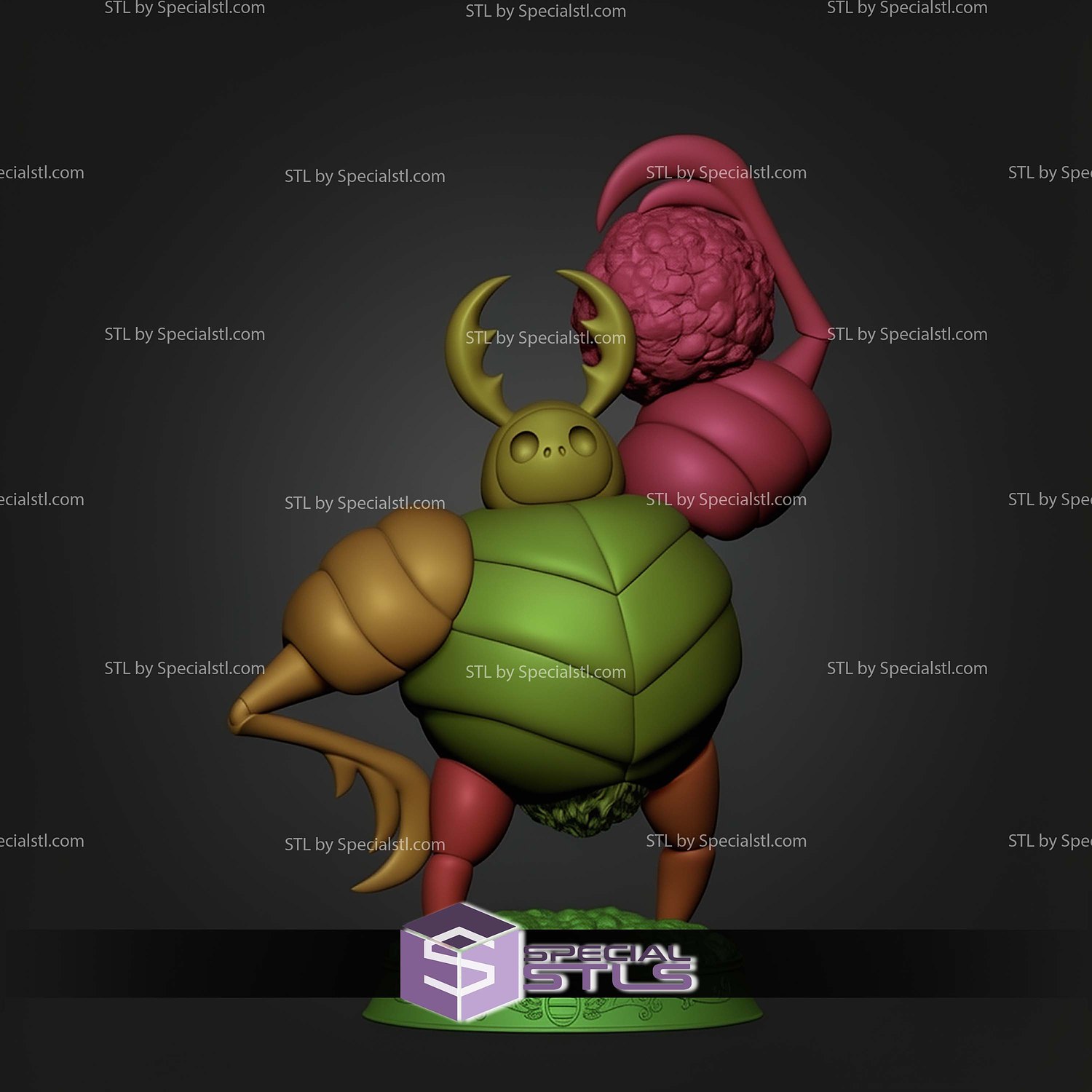 Dung Defender Hollow Knight 265mm STL Files 3D Model — view 4