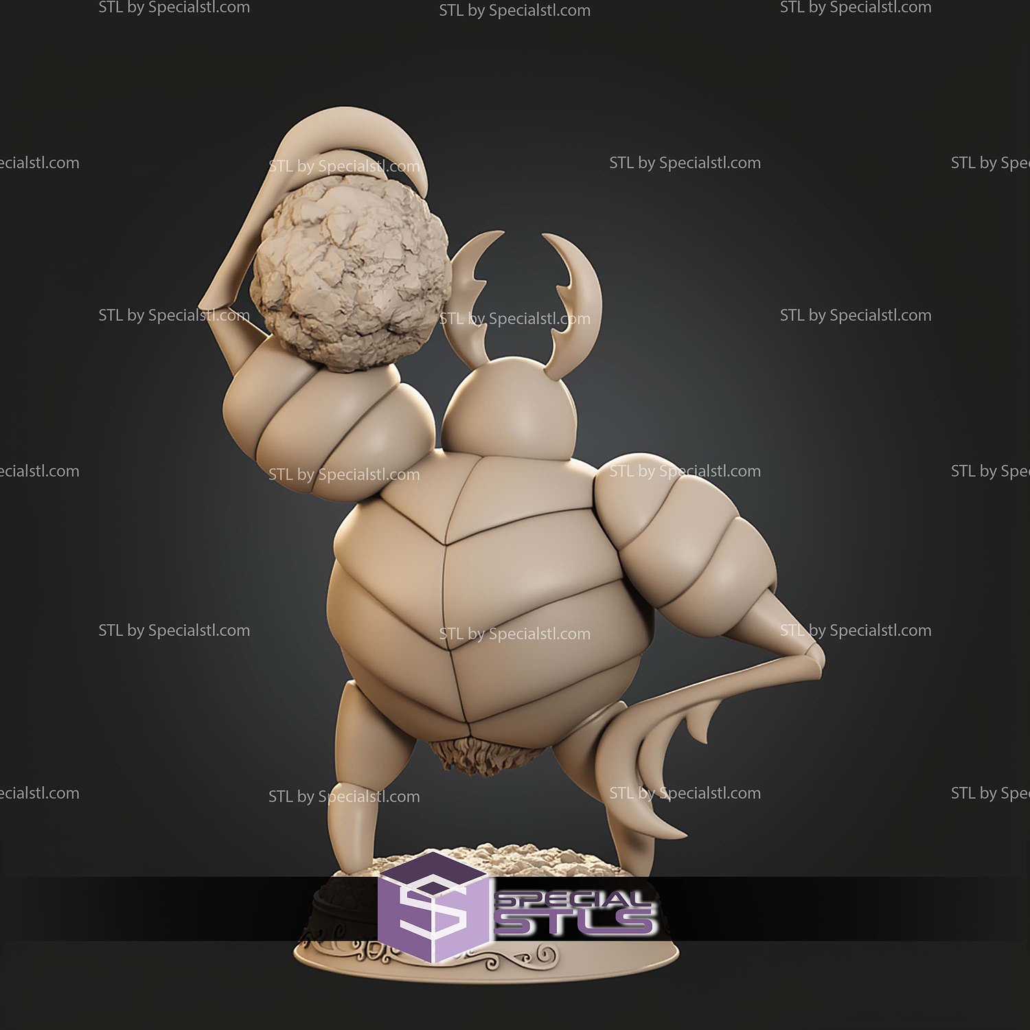 Dung Defender Hollow Knight 265mm STL Files 3D Model — view 5