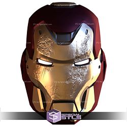 Cosplay STL Files Ironman Mark 42 Concept Helmet 3D Model