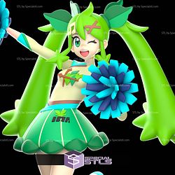 Project Voltage Pokemon Hatsume Miku Grass Digital STL Files 3D Model