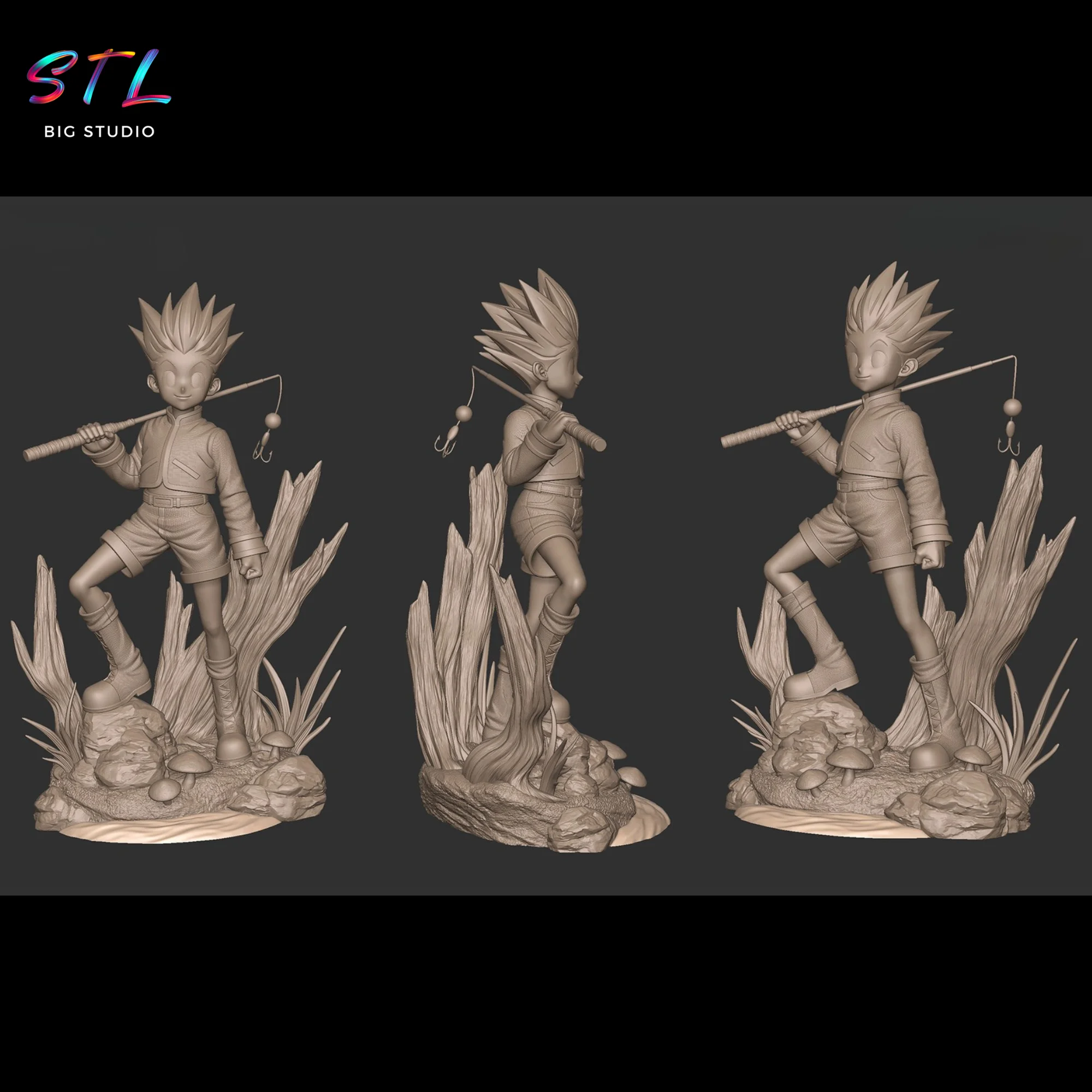 Gon Freecss STL | 3D Printable Figure | Hunter x Hunter Model — view 4