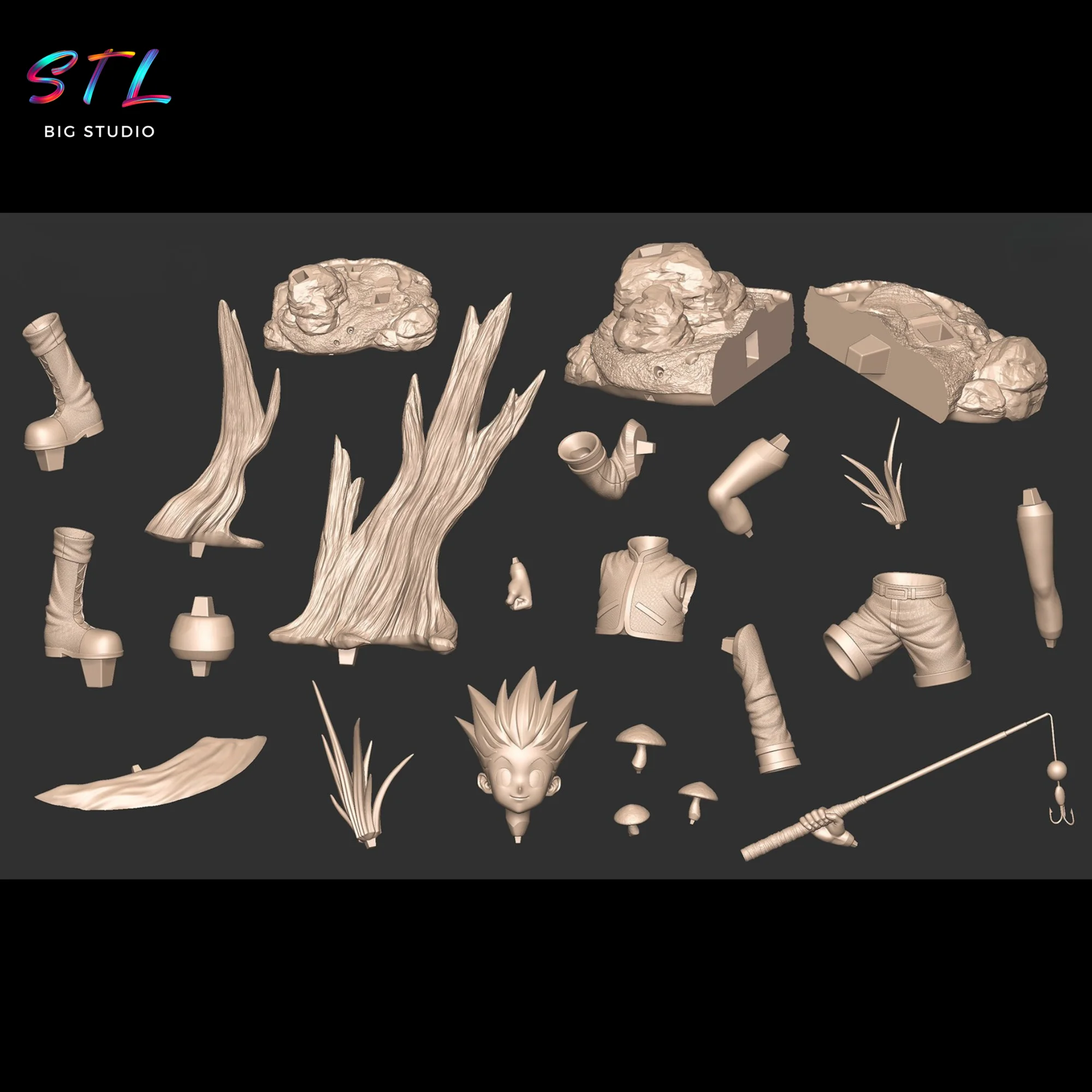 Gon Freecss STL | 3D Printable Figure | Hunter x Hunter Model — view 5